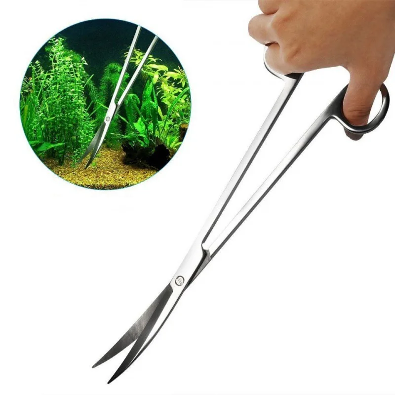 Aquarium Scissor Tweezer Tools Fish Tank Plants Wave Scissors Grass Stainless Cleaning Tools Storage Holder Aquarium Accessories