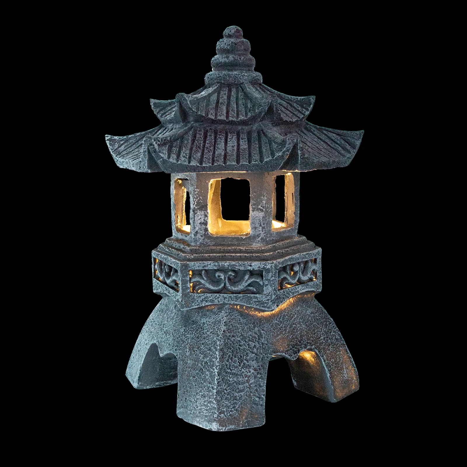 

Pagoda Garden Solar Outdoor Statue Lantern Light Lighting Zen Décorative Asian Lights Decor Decorative Japanese Powered Yard