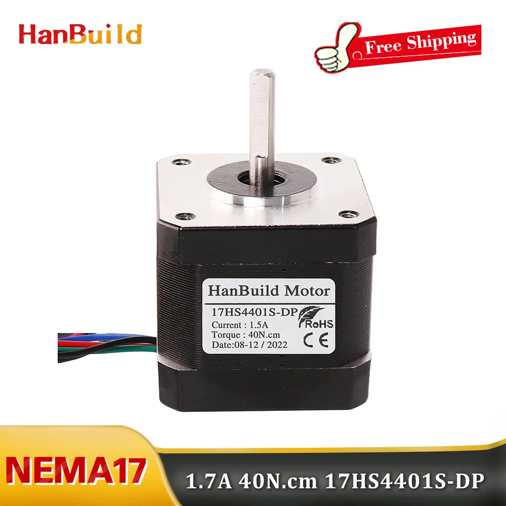 

Free Shiping 42 motor 1.5A torque 40N.CM 17HS4401S-1MD 4-lead 42BYGH 40mm for CNC worm wheel edging machine Nema17 Stepper Motor