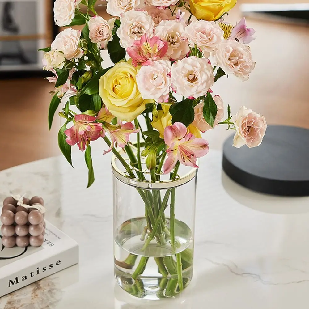 Creative Flower Arrangement Bottle Thickened Unbreakable Hydroponic Flower Vase Leak-Proof Simple Plastic Flower Vase Home Decor
