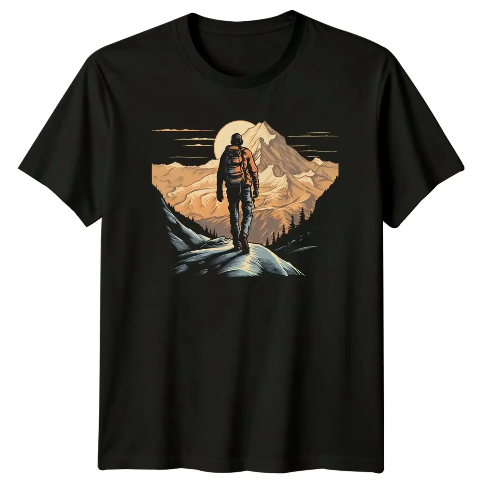 T-shirt Mountain Adventure Explorer Bergsteigen Outdoor Abenteuer vintage, graphique doux et lavé, streetwear décontracté unisexe élégant