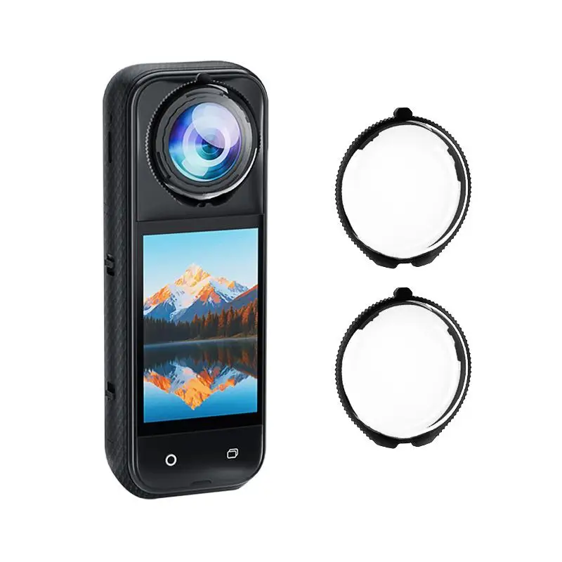 PULUZ Защитное стекло для спортивной камеры Insta360 X5, вращающееся/защелкивающееся оптическое закаленное стекло, защитная крышка для объектива