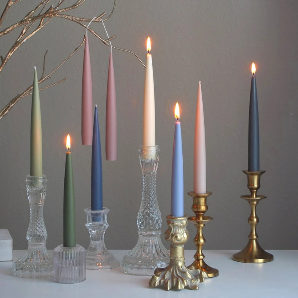 Double Taper Pillars Acrylic Mold for Candle Geometry Column Scented Candles Plastic Mould Wedding Decor Cylinder Birthday Gifts