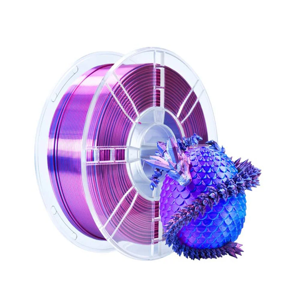Ultra Silk PLA 3D Printer Filament 1.75mm Dual Color Gloss Shiny Consumable 1KG Spool For DIY Craft Sculpture Decor