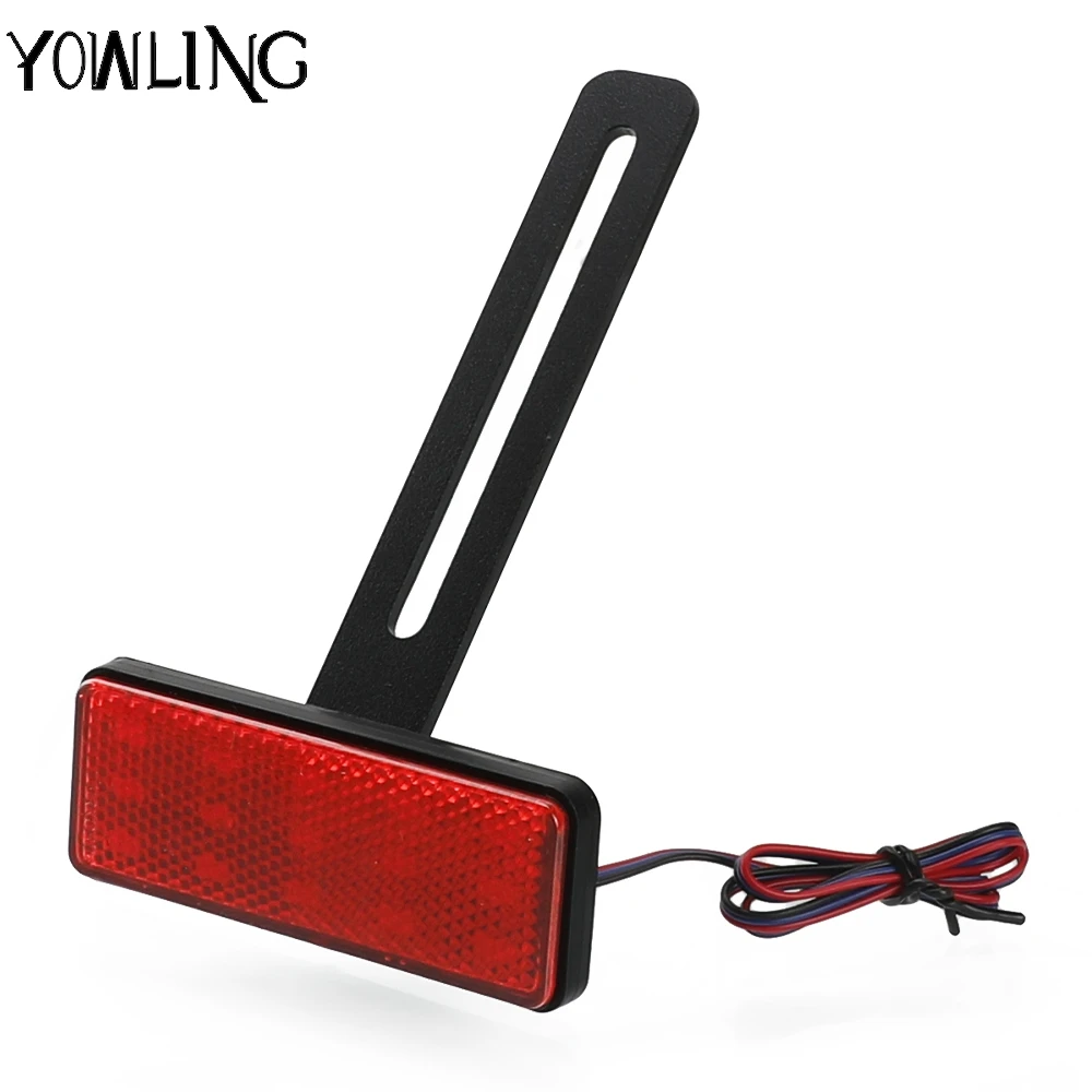 

Universal Safety Warning Extend Reflector Accessories Scooter Street Bike Rear Reflective Tape License Plate Holder Fender Mount