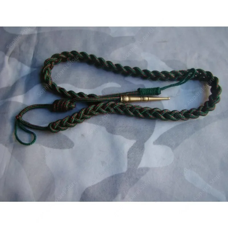Vestido do corpo de fuzileiros navais dos EUA AIGUILLETTE VERDE VERMELHO TRENHADO CORDÃO DE Ombro Aguillette Aiglet Aglet Acessórios