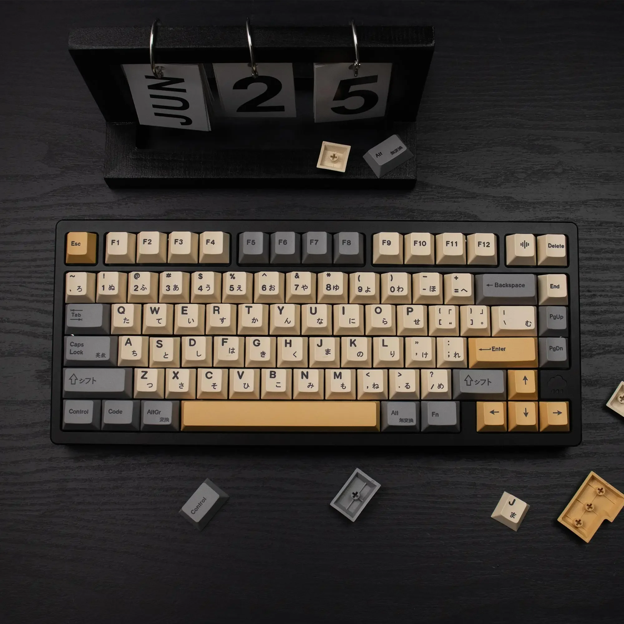 Desert Themed Keycaps PBT Customized Cherry Profile Heat Sublimation Compatible with ATK and Other Wireless Mechanical Keyboards