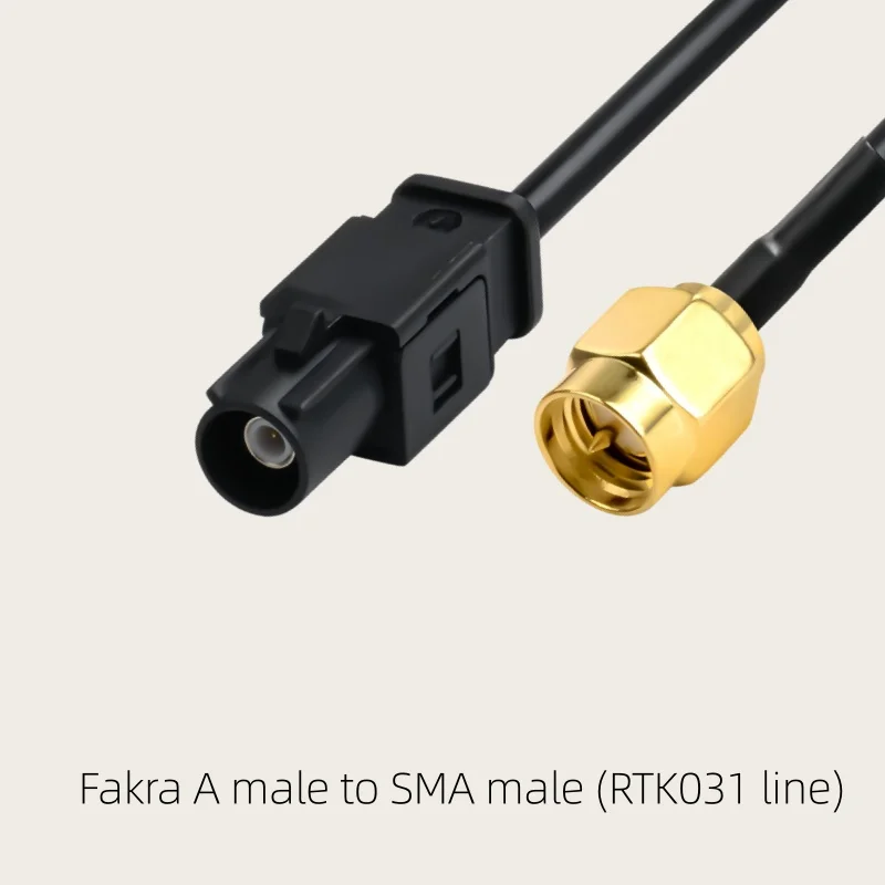 Black FAKRA-A Coaxial Cable Male-Female to SMA-JK for Reversing Camera Video Line SYWV50-2 RTK031