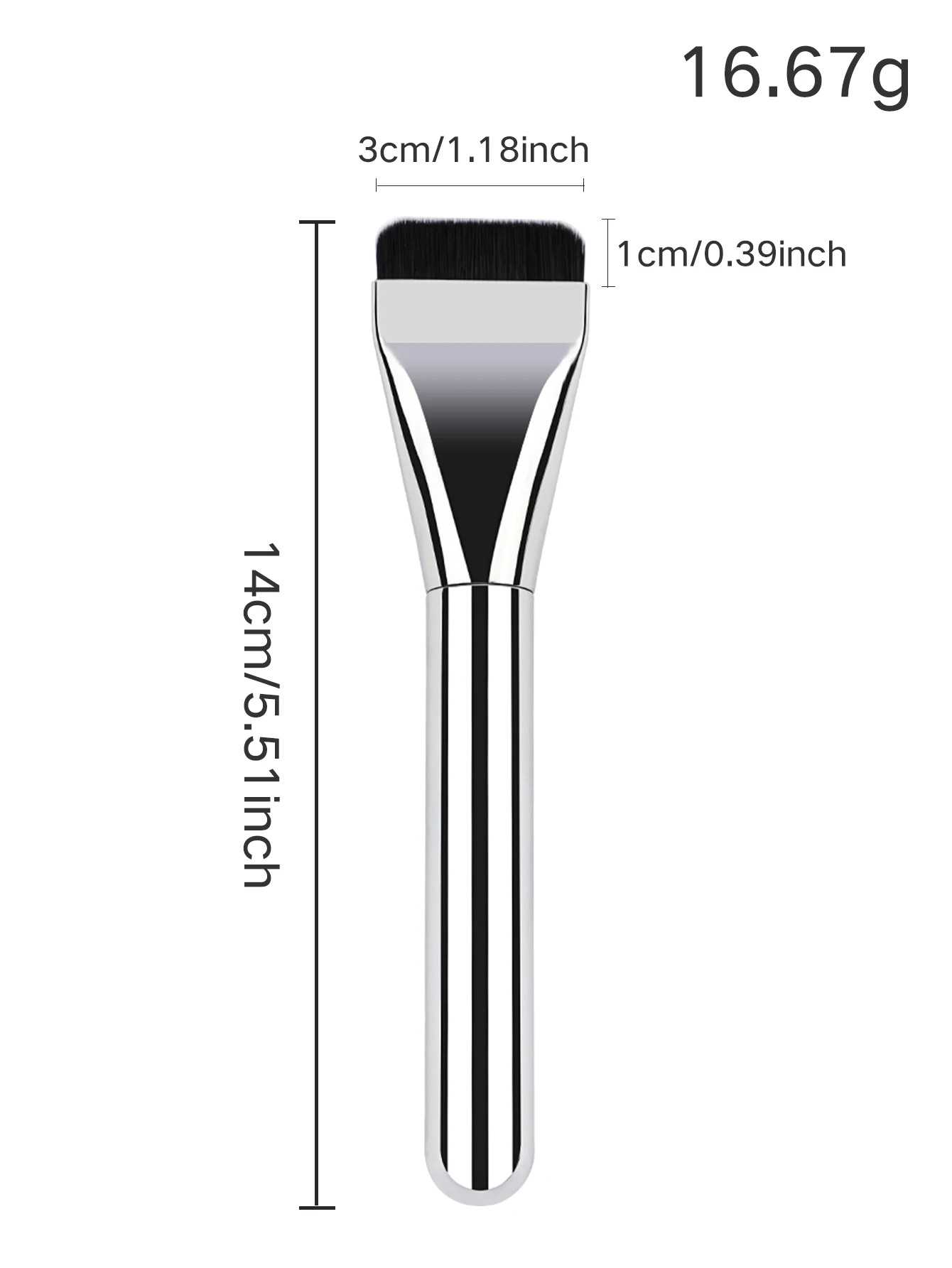 Brocha para base ultrafina, esponja de maquillaje con cojín de aire negro, brocha para máscara plana, juego de brochas para base, herramientas de maquillaje profesionales