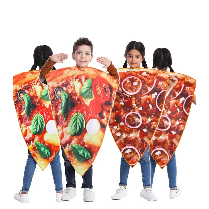 

1 Piece of Children's Unisex Spoof Pizza Costume , Boys Girls Party Funny Food Jumpsuit Cosplay Stage Performance Costume