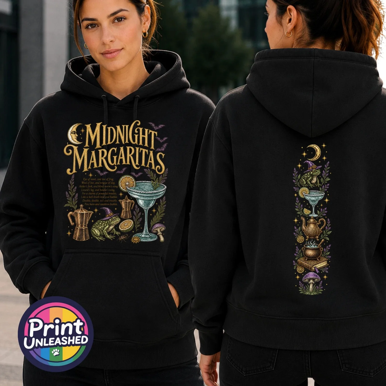 Midnight Margarita Hoodie Magic Witch Movie Hoodie Halloween Top Gift Men's Daily Hoodie Movie Enthusiast Exclusive Hoodie