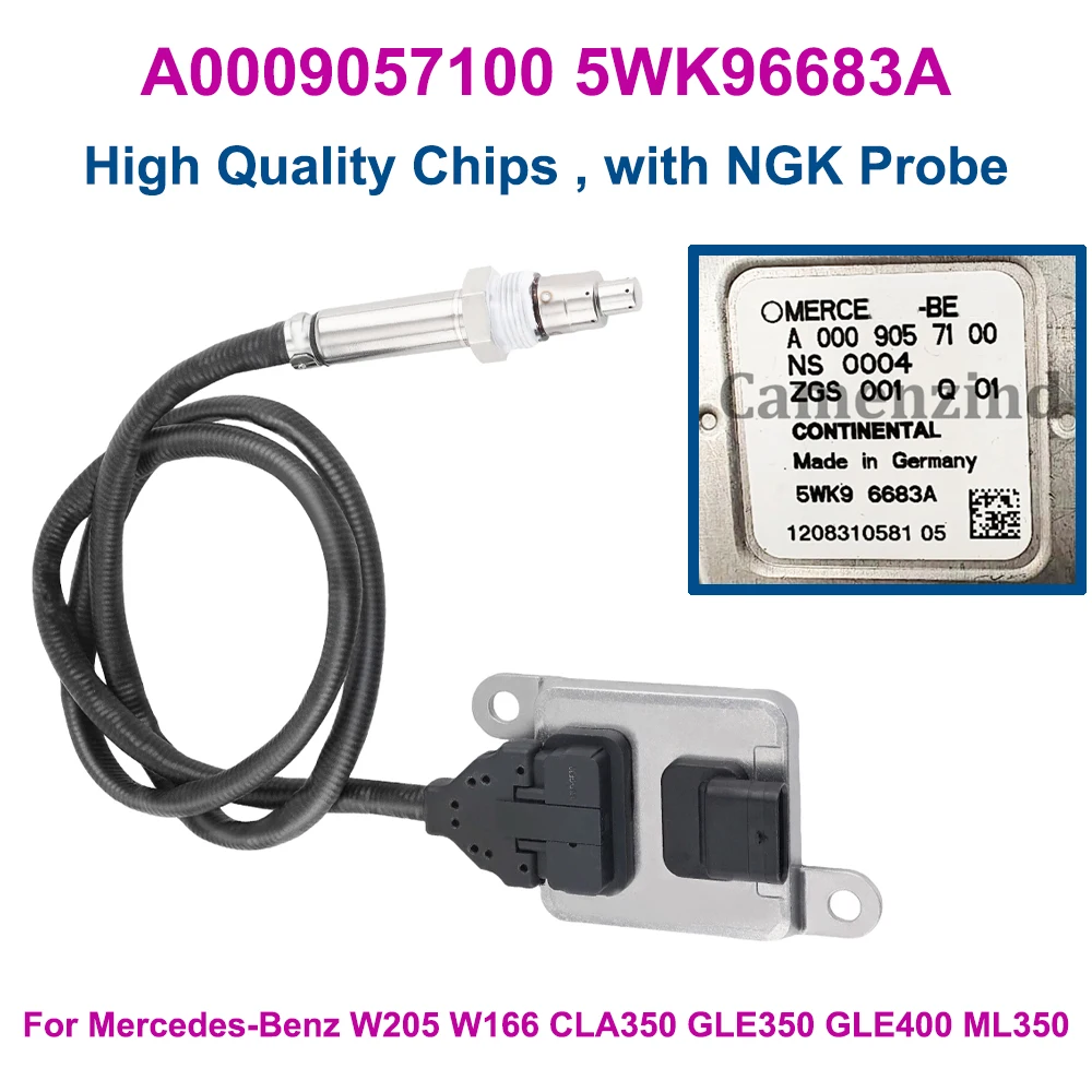 

New A0009057100 5WK96683A 0009057100 Continental Nox Sensor 12V for Mercedes-Benz W205 W166 CLA350 GLE350 GLE400 ML350