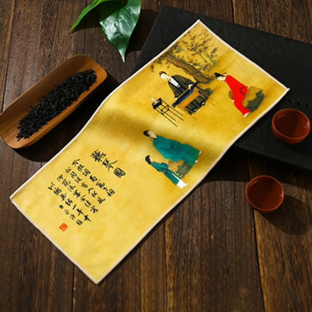 Thick Painted Professional Table Cleaning Tea Set Accessories Household Table Mats Tea Napkin Tea Towel Rag