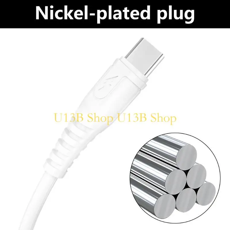 كابل U13B فعال USB C كابل كبير توافق كبير في شاحن الشاحن السكن مثبطات اللهب