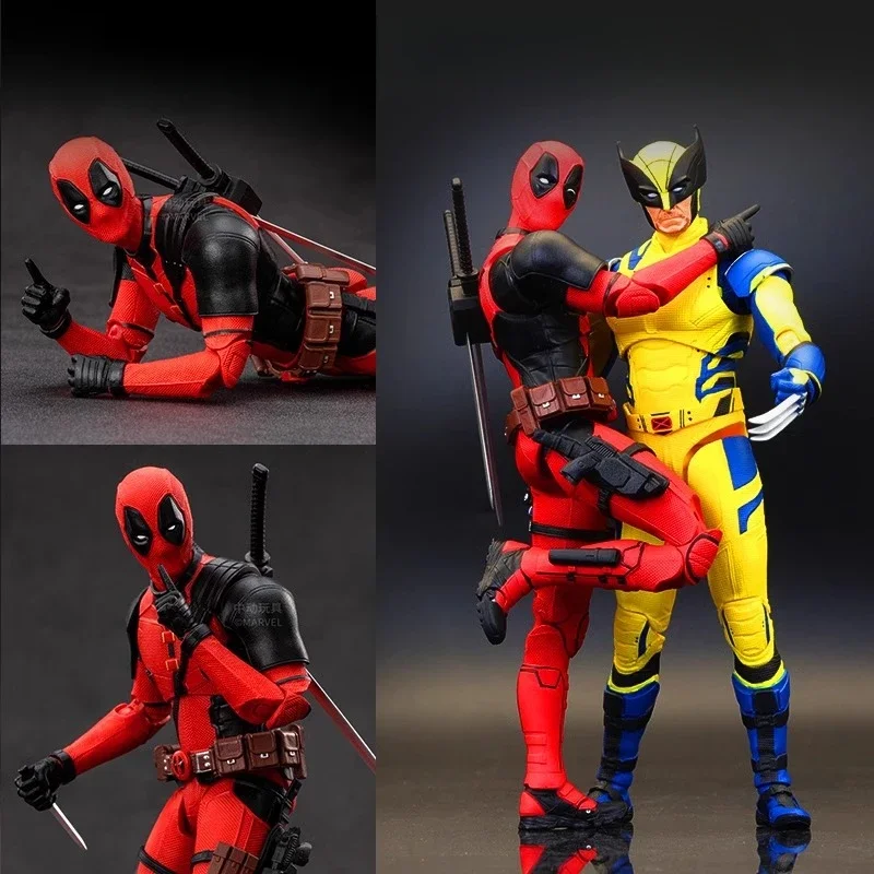 Marvel Deadpool Wolverine Movie Animation Peripheral Figures Joints Movable Models Creative Handsome Collectible Toys Wholesale