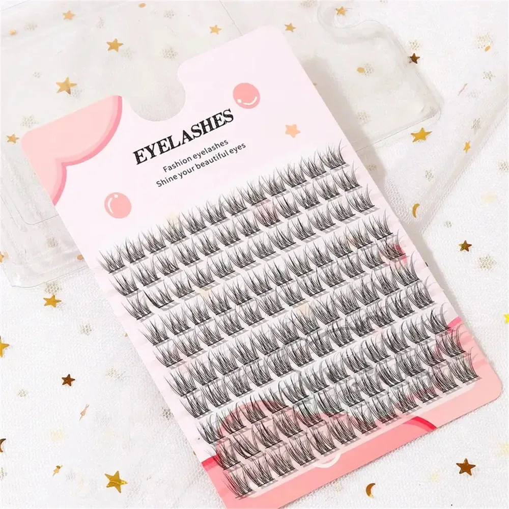 DIY Wimpernverlängerungen, Gebogenes Design Einfach Anzuwendende Einzelwimpern für Anfänger, Wispy Cartoon-Style Künstliche Wimpern für den Alltag – Detail 6