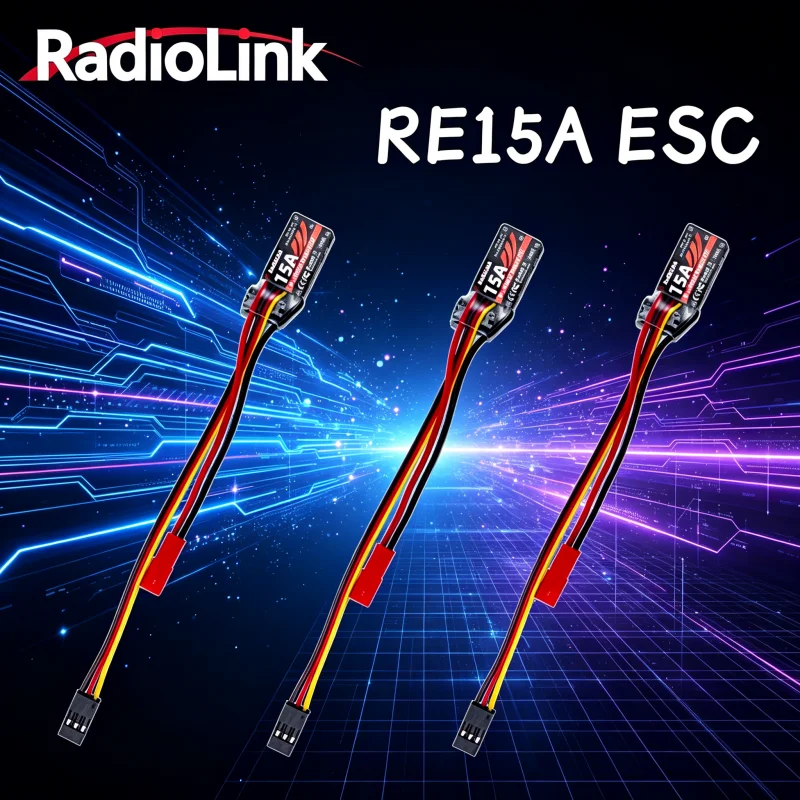 Radiolink RE15A 2S Brushless ESC with 5V/2A Built‑in BEC, 15A Speed Controller for RC Fixed Wing Airplane A560 SU27 D460