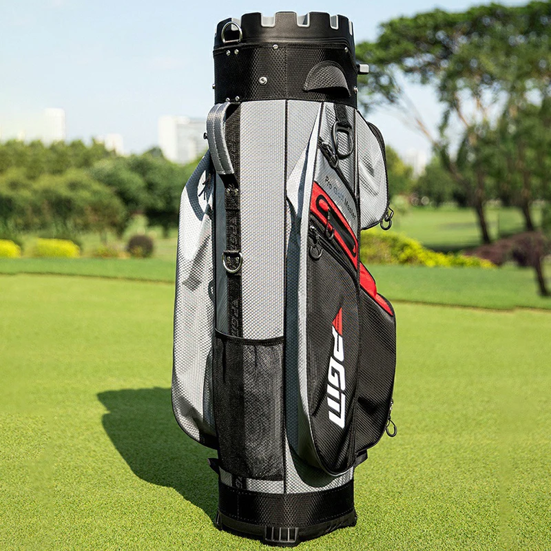 Multifunctional Golf Cart Bag 14 Holes Large Capacity Golf Club Bag Stable Clubs Fixing Bracket Waterproof Sports Accessories