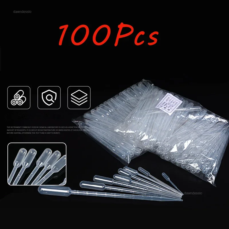 Pipetta da laboratorio Contagocce per trasferimento di inchiostro monouso in plastica Strumenti per il trucco Contagocce per occhi Forniture per esperimenti trasparenti per laboratorio