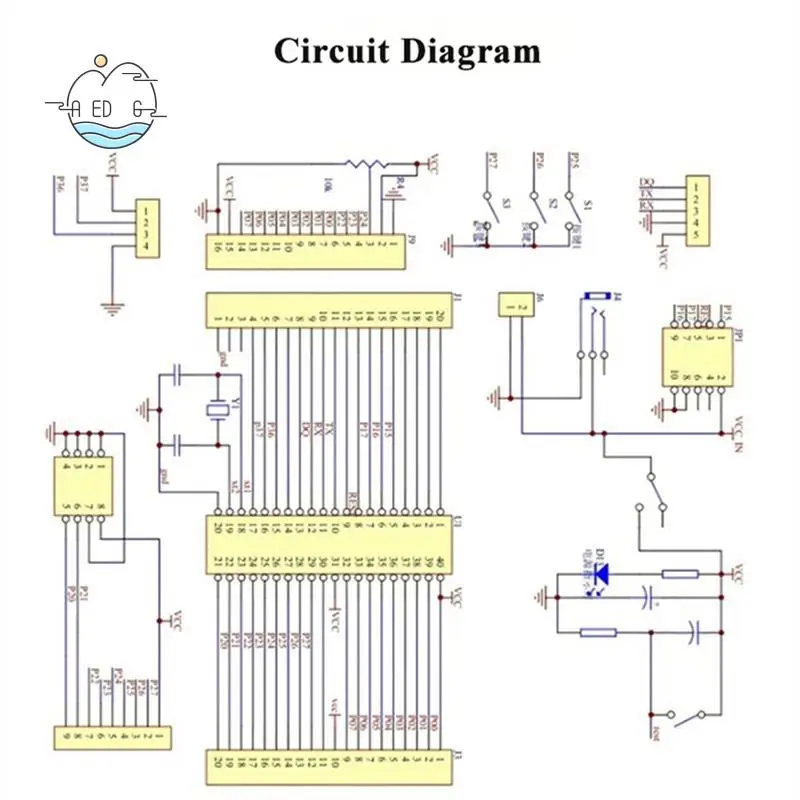 

AED6-Microcontroller Electronic Scale DIY Kit With Bracket Load Cell Circuit Experiments Parts Self Assembled Circuit Board