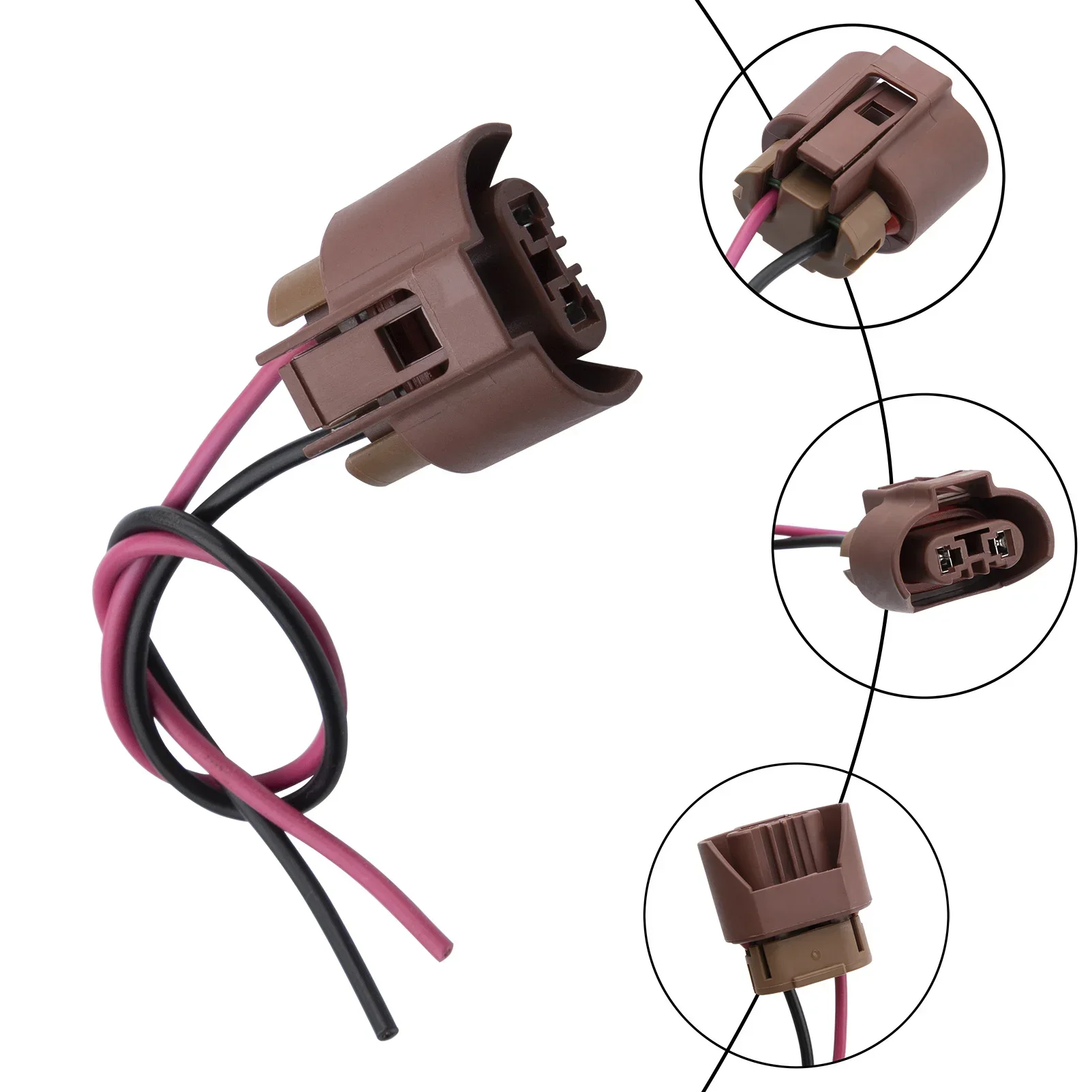 2pcs for Lexus Toyota Auris Headlight Bulb Socket HIR2 Wiring Connector Plug Adapter 9006 9012 HB4 9005 OE# 9098011659