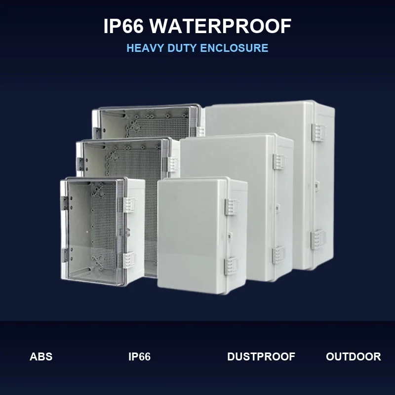 Outdoor IP66 Waterproof Junction Box Dustproof Shockproof Electrical Enclosure For Circuit Instrument Protection