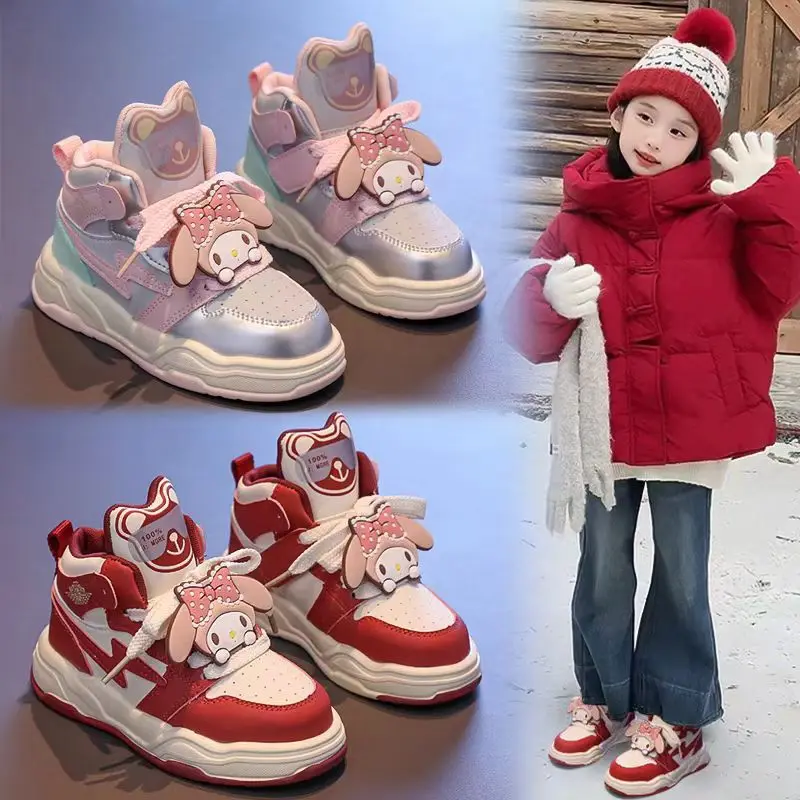 

Лидер продаж Sanrio Girl My Melody Kawaii, модные осенне-зимние легкие кроссовки, студенческие детские нескользящие повседневные туфли с героями мультфильмов, новинка