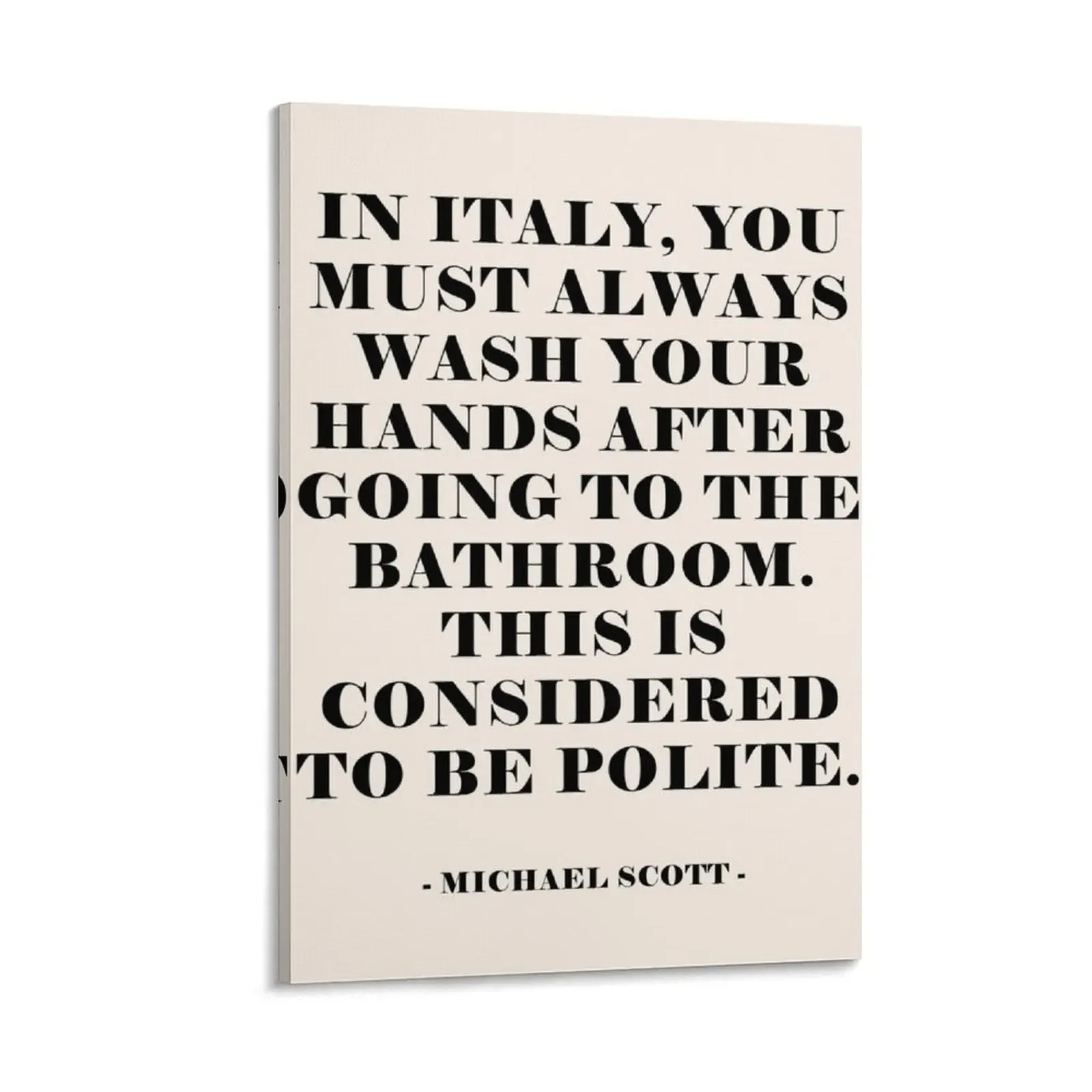 

In Italy - The office Quote Canvas Painting japanese room decor wall decor decor home decoration accessories
