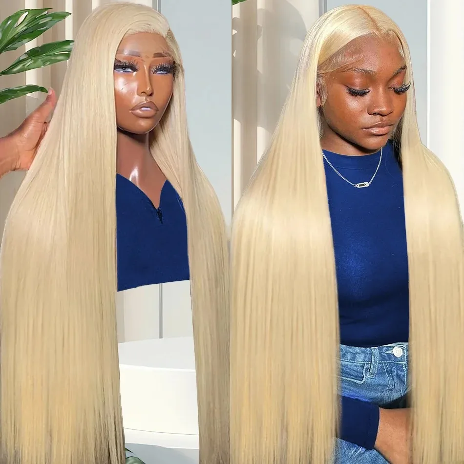 Straight 30 32 Inch 13x5 lace Front Wigs 180 Density 613 Honey Blonde 13x4 HD Transparent Lace Frontal Human Hair Wig Brazilian