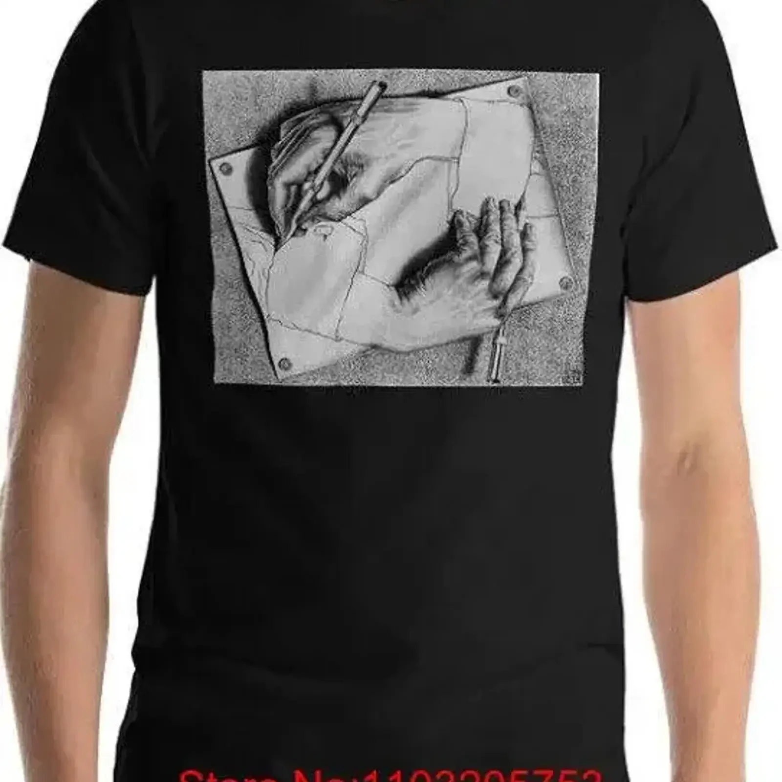 

Футболка Эшера, рисунок рук, сюрреализм, искусство, тяжелый хлопок, винтажная, стираная, удобная, мягкая, мужская, слегка дышащая, растянутая