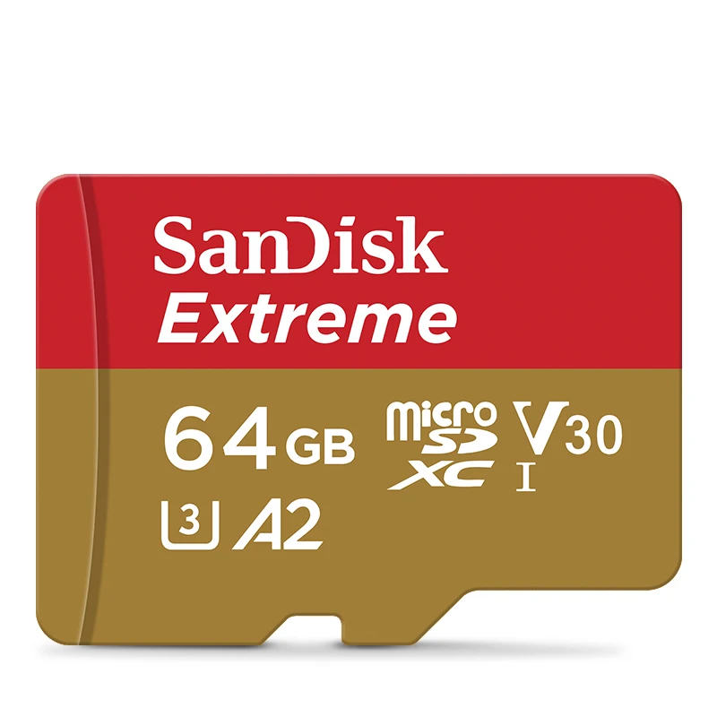 Sandisk-cartão de memória micro sd extremo, 32gb, 64gb, 128gb, 256 gb, a2, u3, uhs-i, 4k, para câmera, drone dji, 5pcs