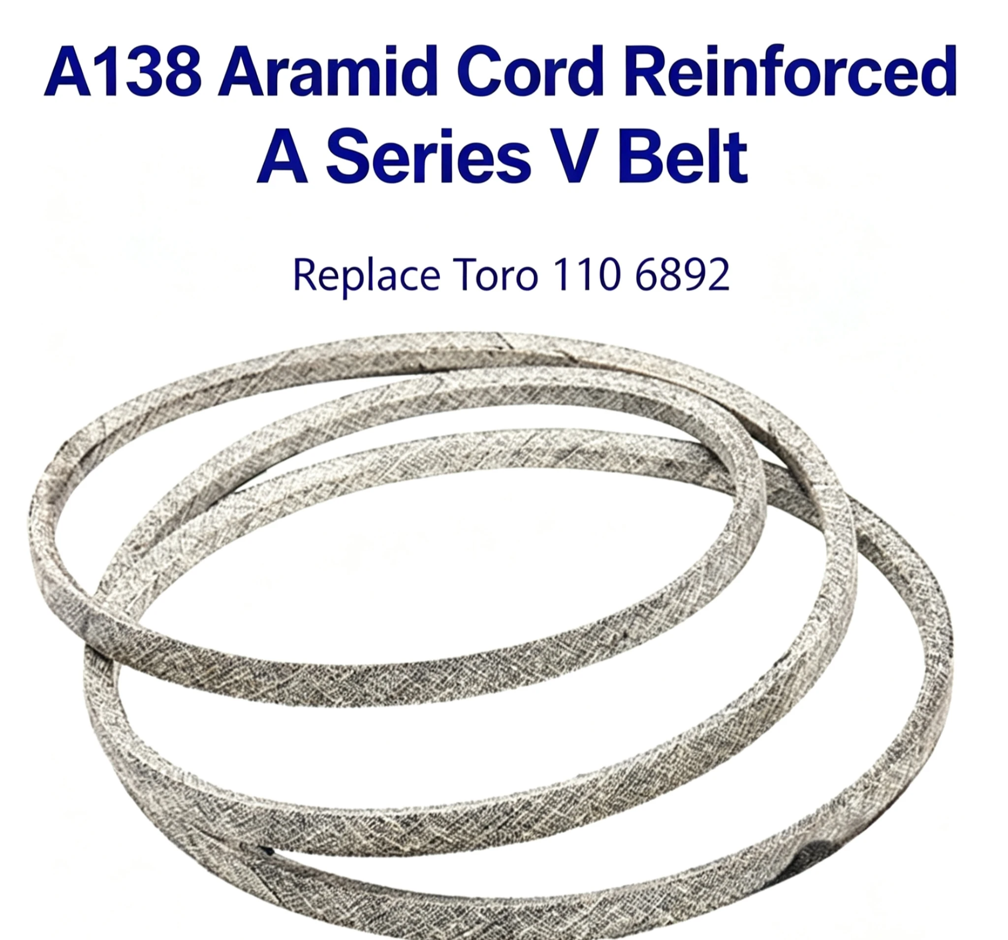 1PCS Aramid Cord Reinforced A138 V Belt 1 2 Inch 140 Inch Lawn Mower Belt Compatible With Toro Replace 110 6892