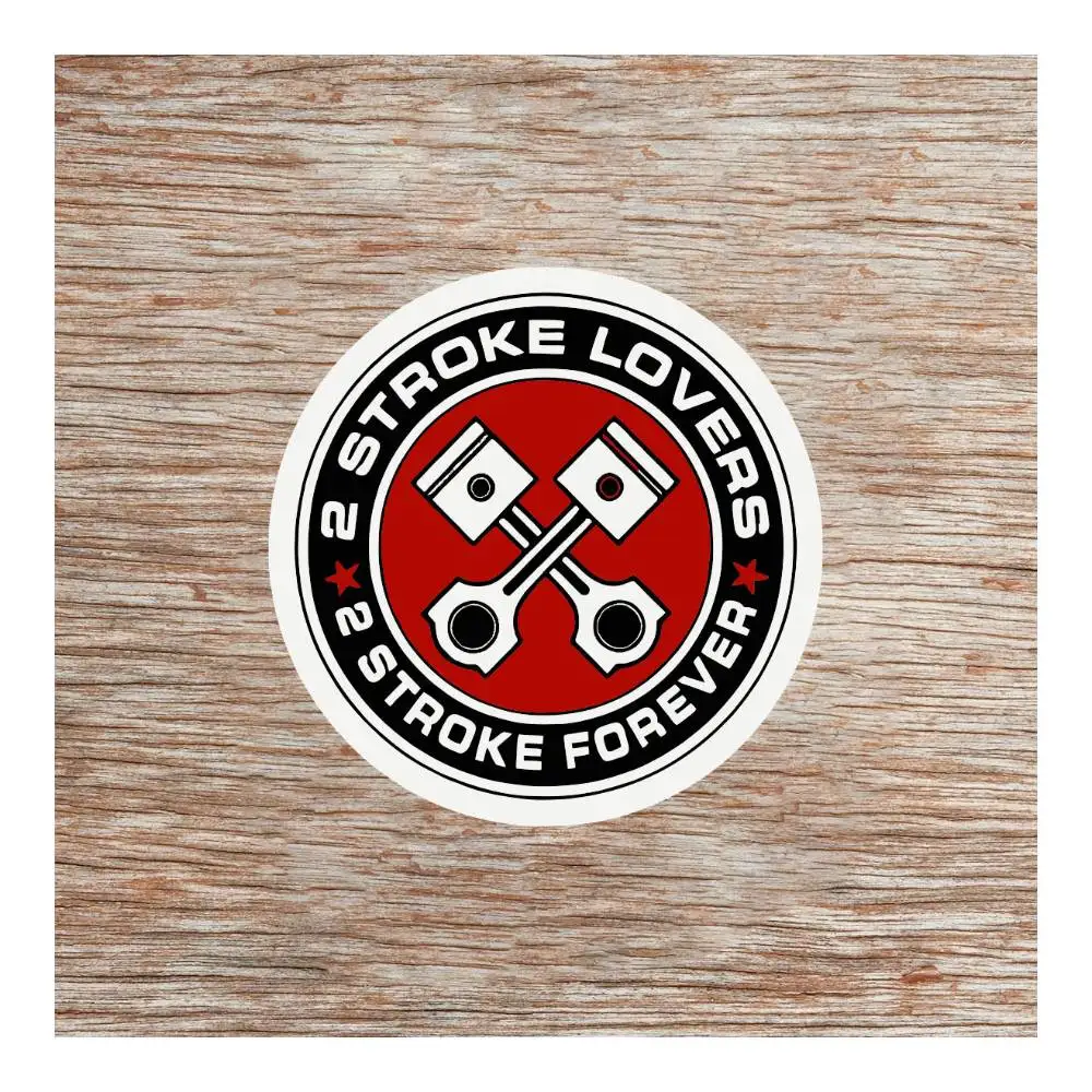 2-Stroke Enthusiast Sticker Durable Vinyl Decal for Laptop Car Luggage Skateboard Computer Phone Water Bottle Bicycle