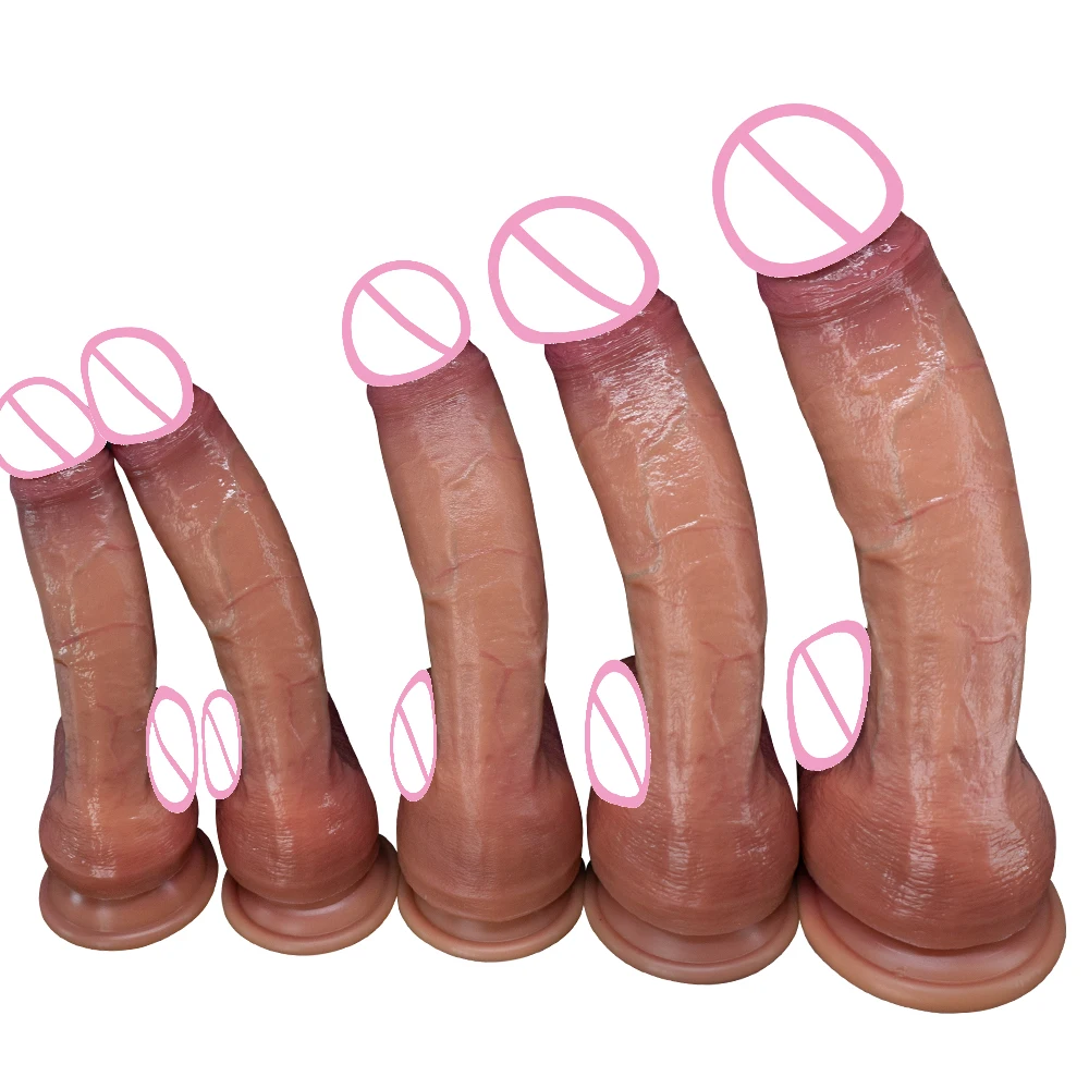 13.58in Super Real Skin Penis Realistic Dildo Soft Flexible Huge Cock with Suction Cup Sex Toys for Woman Masturbation Anal Dick