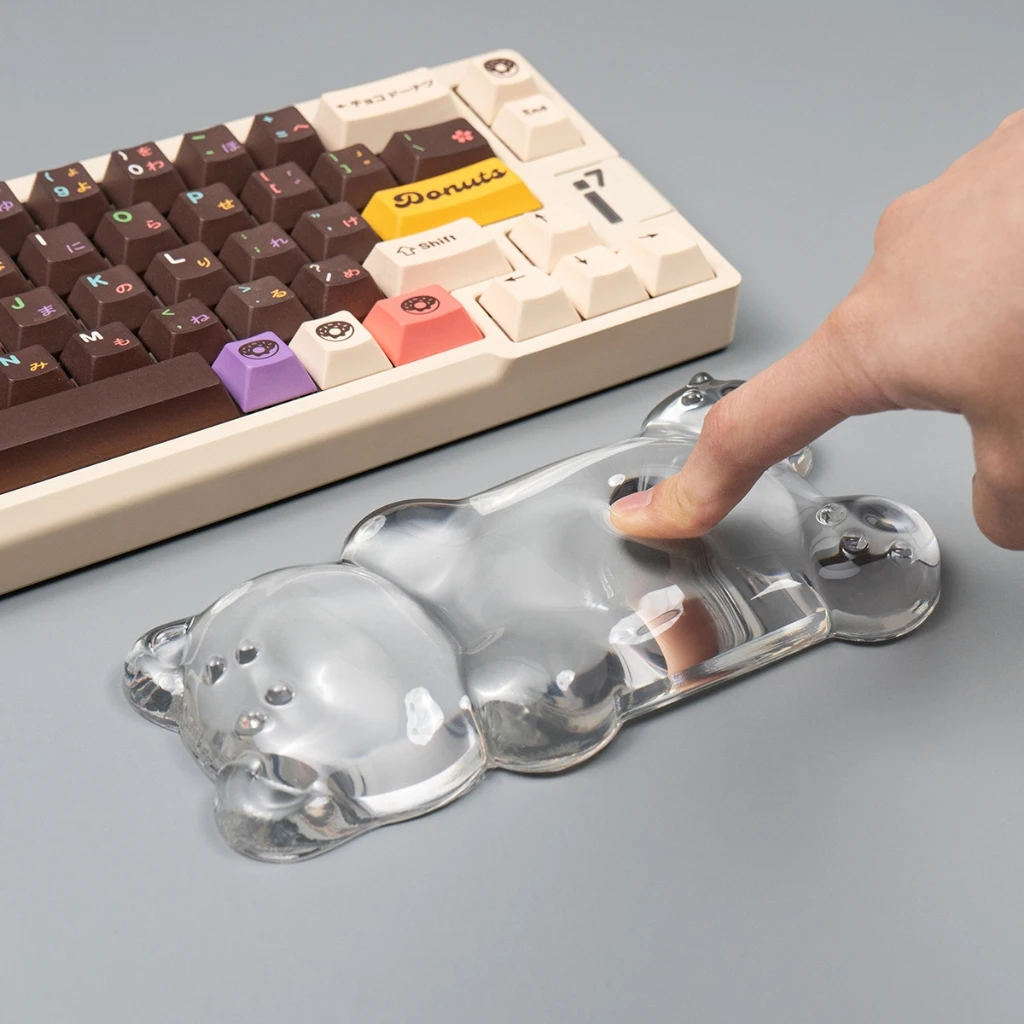 Niedliche Bären-Mausauflage aus ergonomischem Silikongel, weiches Komfort-Mauspad-Kissen für Büro, Zuhause, Schreibtisch, Computermaus