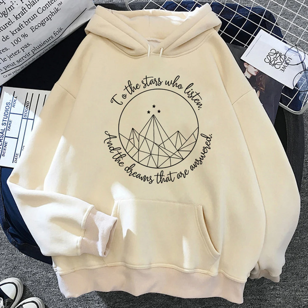 Acotar hoodies women Kawaii anime Fleece sweat y2k sweatshirts women anime sweater