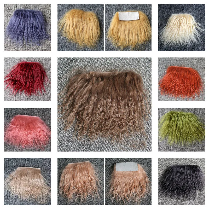 Sheepskin Wool Lamb Hair DIY Accessories For DIY BJD OB11 Dolls Tea Brown Apricot Colors Reborns Dolls Pure Mohair Wigs