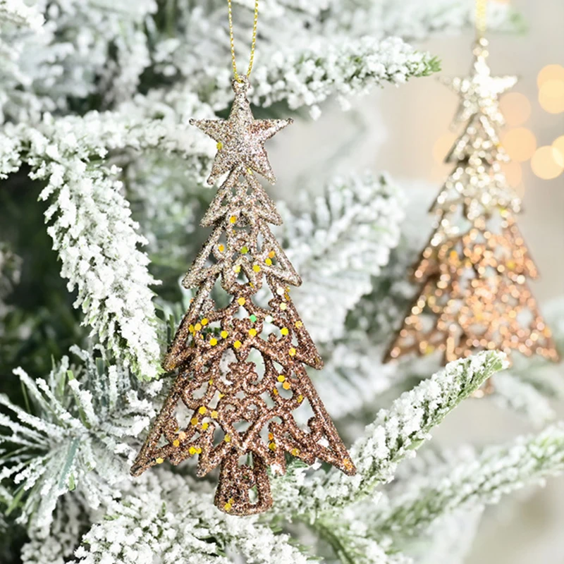 Adornos de árbol de Navidad brillantes, estrellas brillantes para decoración navideña, árboles perfectos, escenarios, atmósferas de fiesta, 3 uds.
