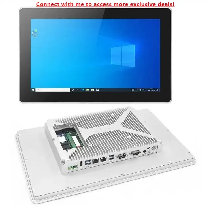 

2LAN 4USB3.0 Anti-electromagnetic Interference Capacitive Touch Screen J6412 Processor Fanless Enclosed Touch Panel PC