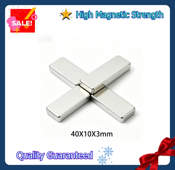 40x10x3mm Powerful NdFeB Rectangular Block Magnet N35 Super Strong Neodymium Magnet For DIY Handmade Home Decor Crafts