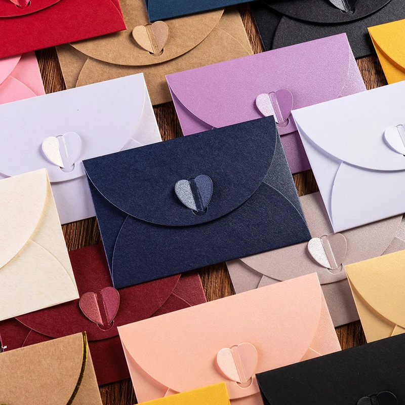 50pcs/lots 7.2x10.5cm Envelopes for Wedding High-grade 250g Paper Invitation Small Card Business Stationery Supplies Storage Bag