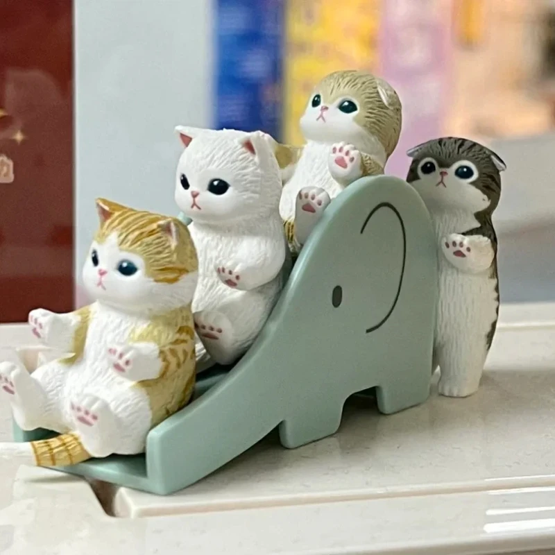 

Mofusand Samenyan Cat Elephant Slide Series Blind Box Cat Action Figure Toy Kawaii Desktop Decoration Surprise Festival Gifts