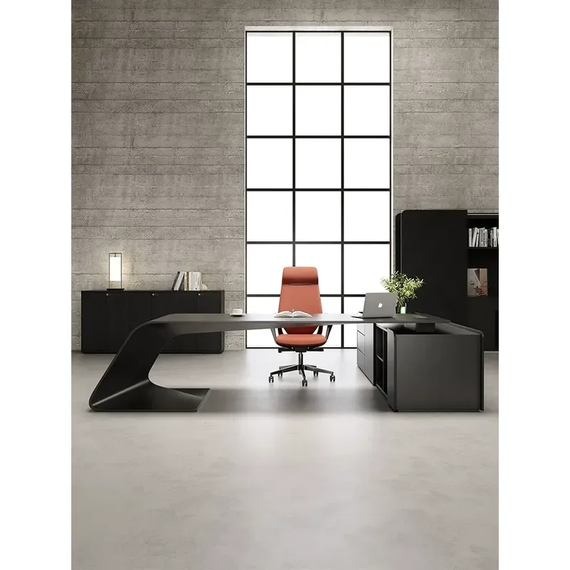 Luxury Modern Office Desk Simple High End Executive Table for President Leader Single Desk Combination