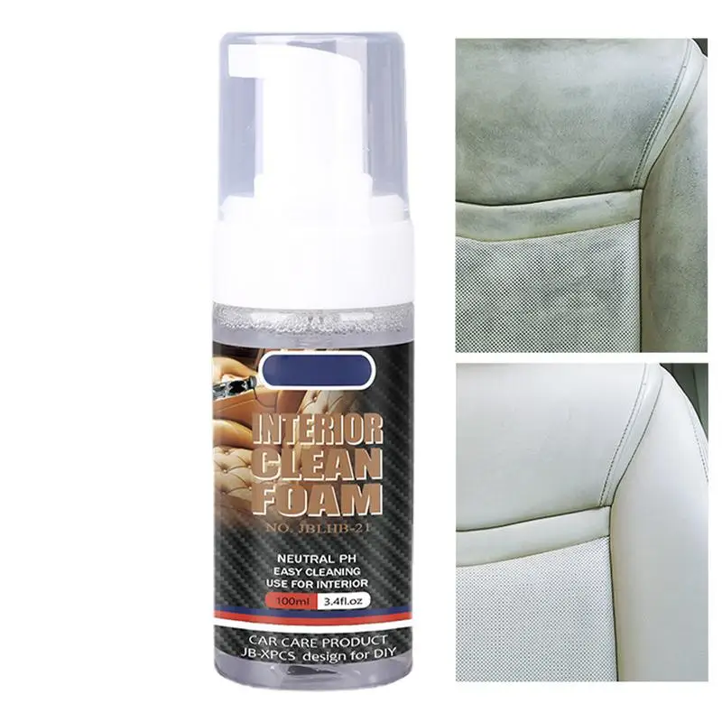 

Car Leather Cleaner Foam Powerful Car Carpet Cleaning Dirt Remover All Purpose UV Protection Car Interior Restorer Cleaner For