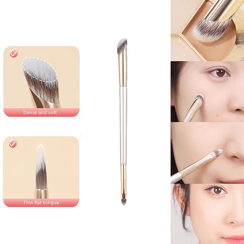 Facial Blemish Cover Acne Dark Circles Multi-Function Double Head Finger Concealer Makeup Brushes Precision Soft Smudge Brush
