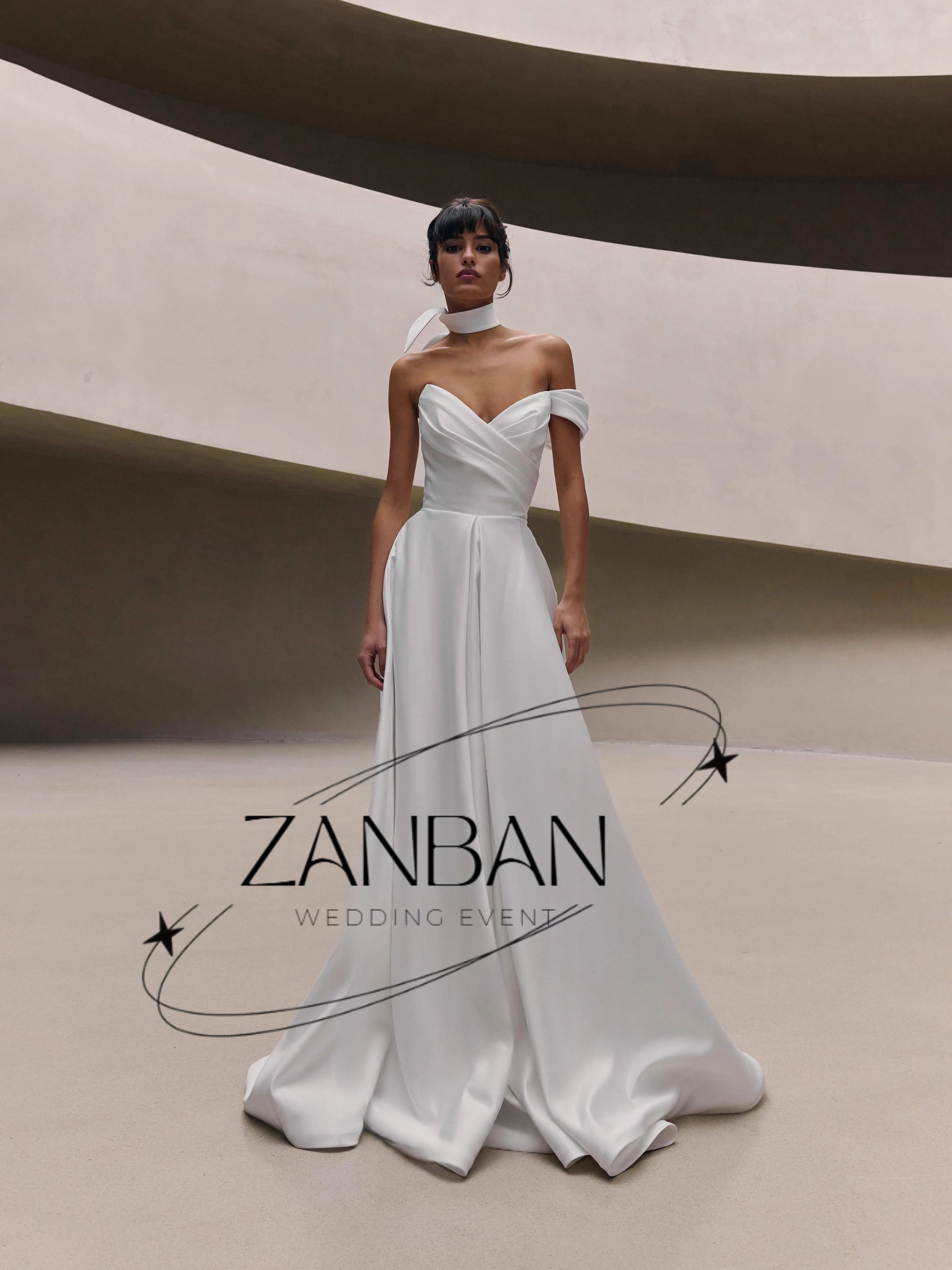 ZanBan Customized Simple Wedding Dresses Sweetheart A-line Bridal Growns Detachable Off Shoulder Straps Pleated Vestidos De Nov