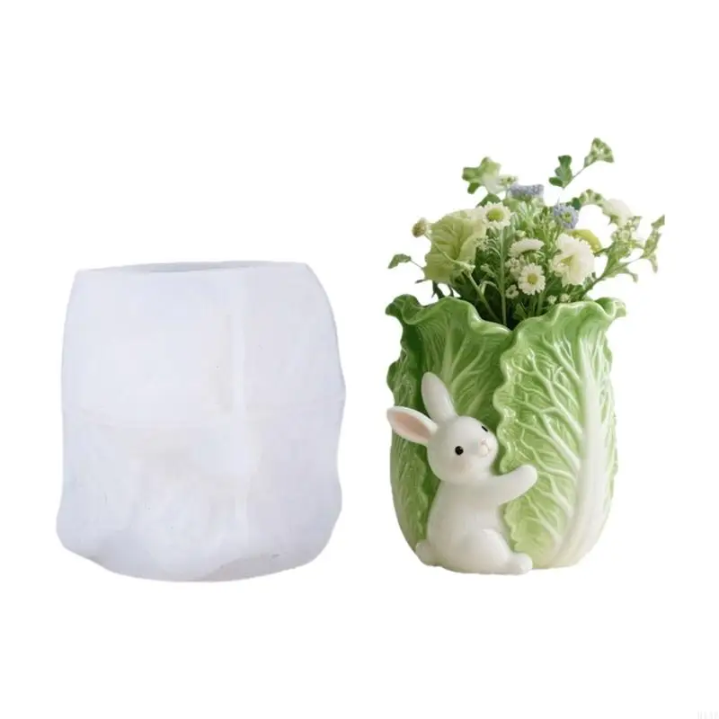 

91AF Creative Rabbits And Cabbage Silicone Mould For Jewelry Resin Casting Craft