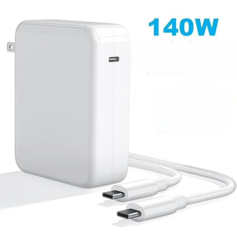 PD 140W USB Type-C Fast Charger Laptop Notebook Power Adapter for Apple MacBook Pro 16/15/14/13 Inch & iPad Pro (2021-2018)