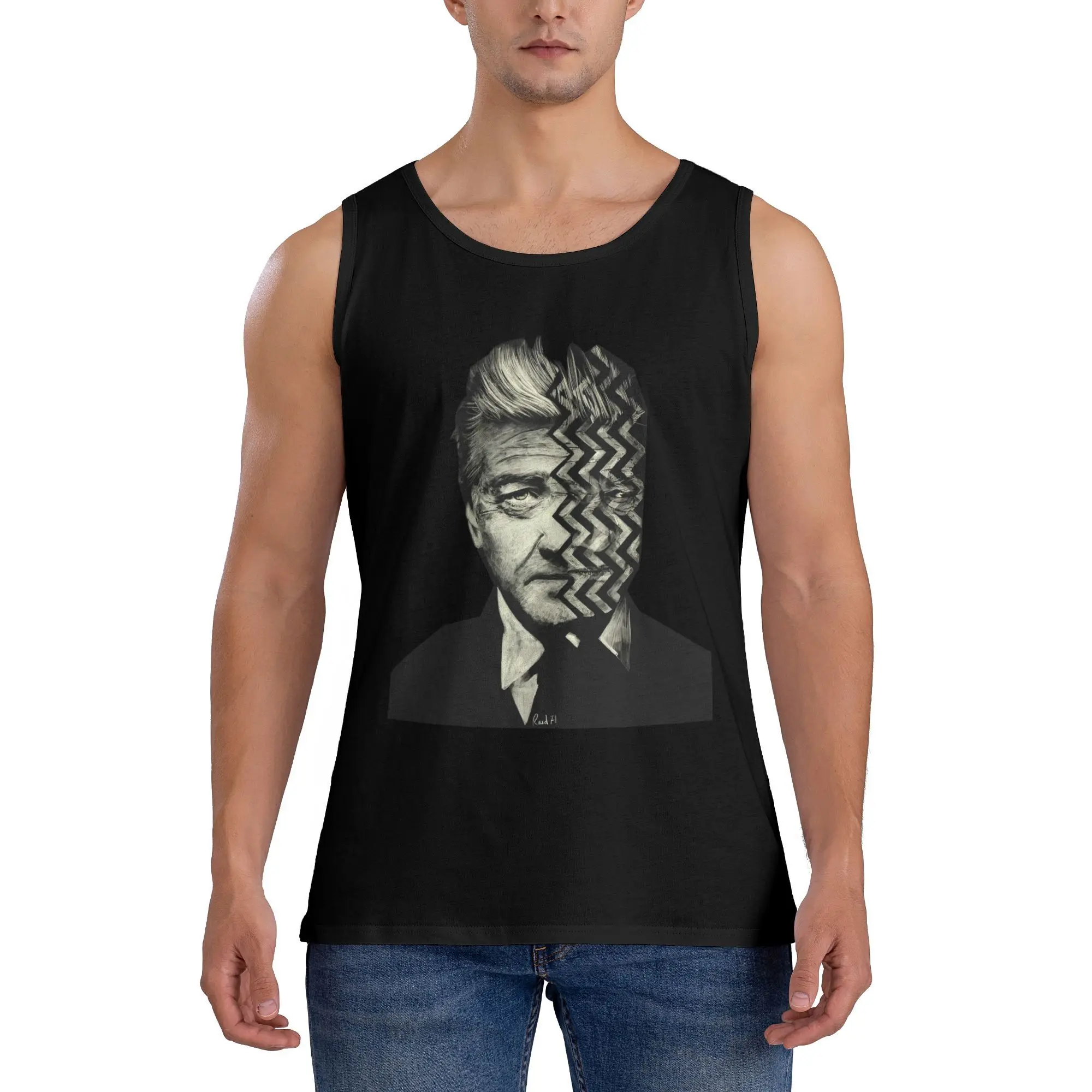 

Twin Peaks Tank Top Mens Double R Diner Where Pies Go To Die Retro Logo Tops Summer Training Fashion Oversized Sleeveless Shirt
