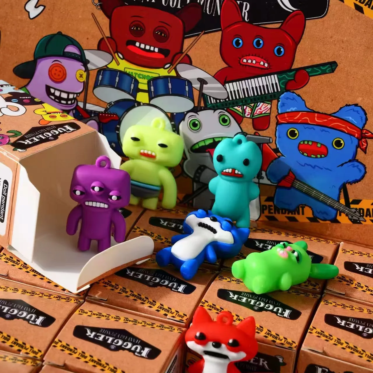 24 Stück Leuchtende Fuggler Blindboxen Lustige Hässliche Anhänger Schlüsselanhänger Zahnmonster-Puppe Taschenanhänger Geschenk Mystery Box Überraschungsfigur – Detail 7